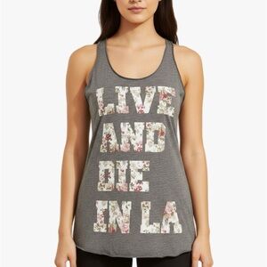Live and Die in LA Racerback Tank Sz M
